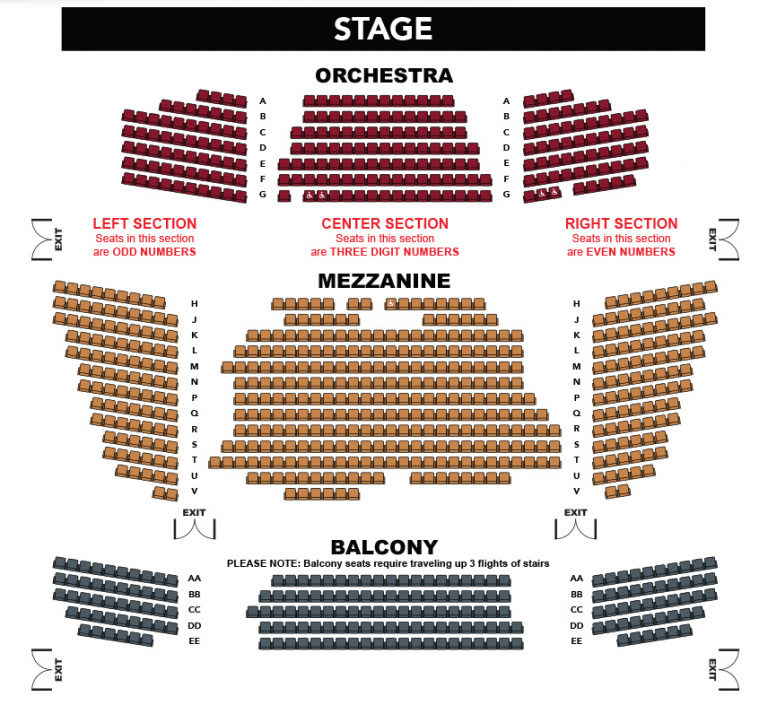 Seating Map Batavia Fine Arts Centre